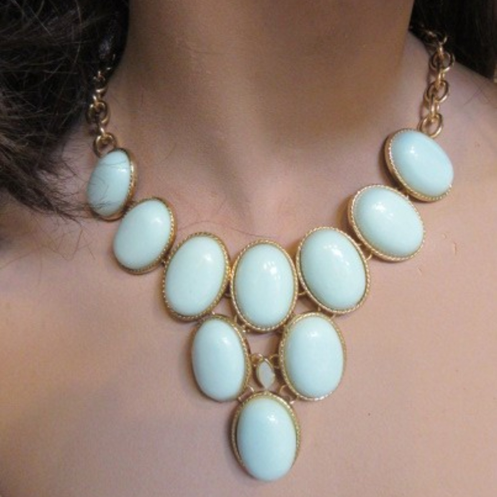 Layered Ovals Goldtone Necklace Adjustable 18$